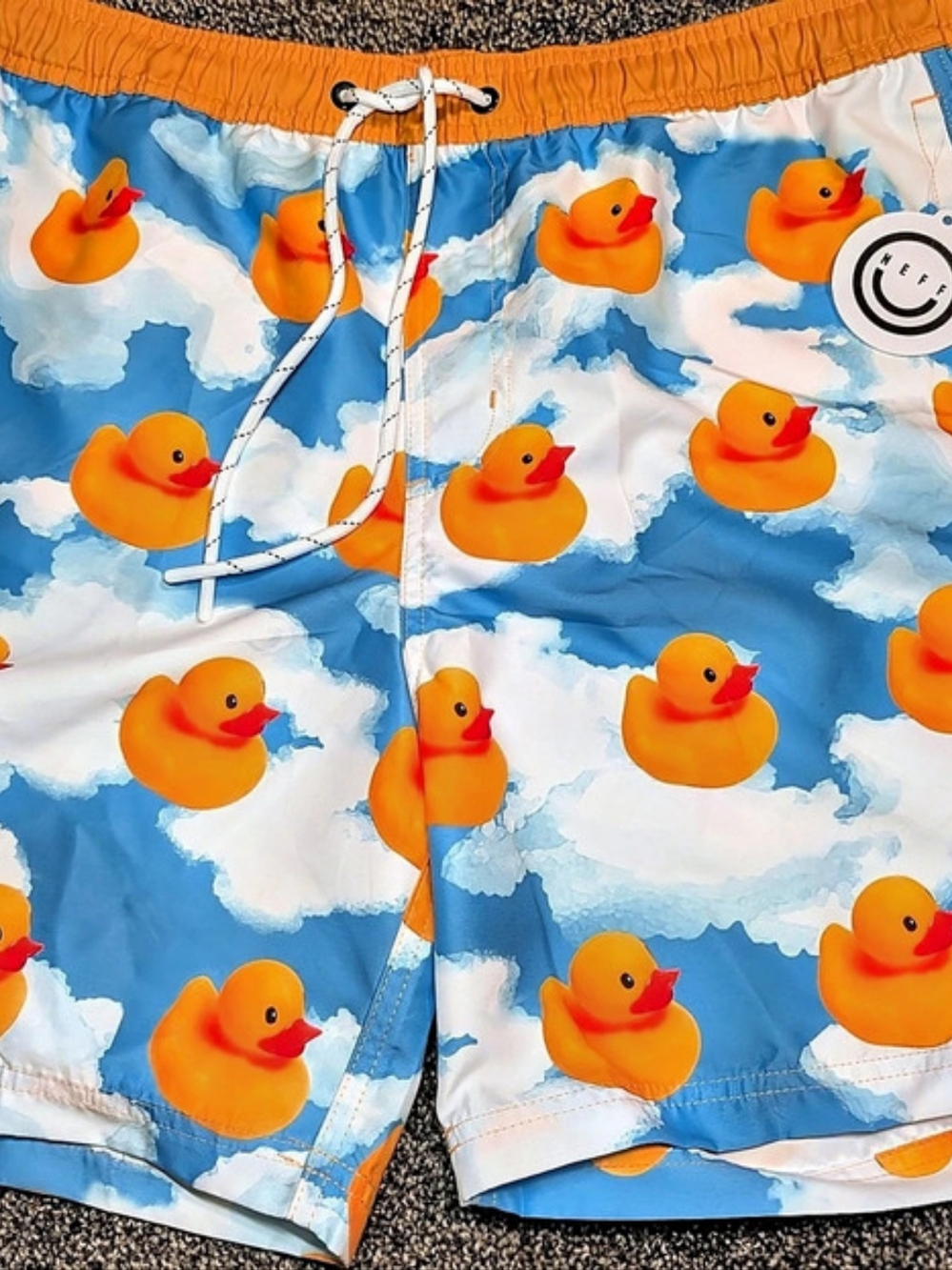 Neff Ducky Tile Hot Tub Volley Shorts Blue & Orange